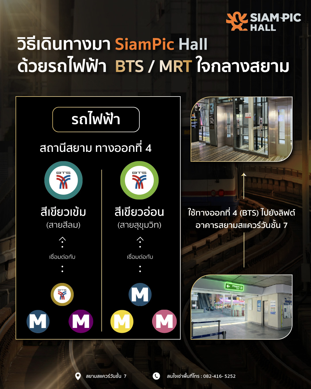 วิธีเดินทางมา SiamPic Hall